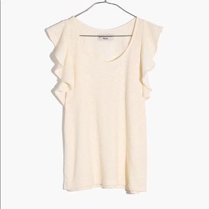 Madewell Texture & Thread Ruffle-Sleeve Tank Top